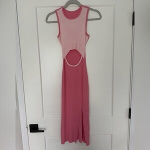 Women’s midi color block dress